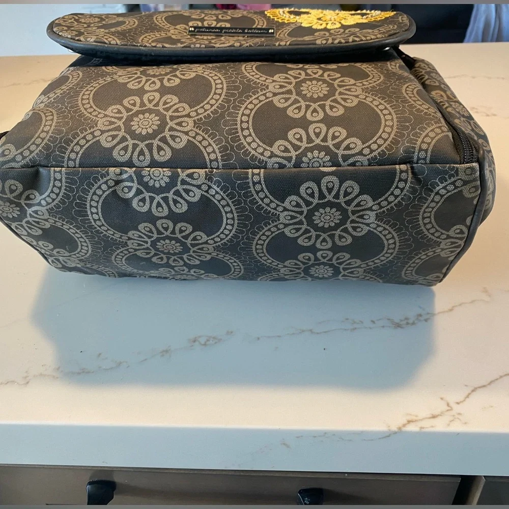 Petunia Pickle Bottom Diaper Bag Backpack with Floral embroidery
